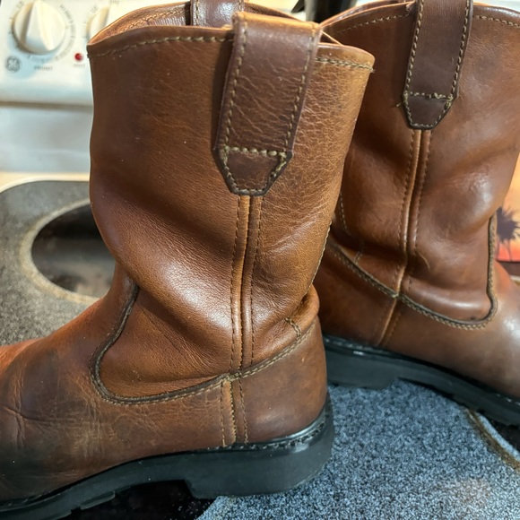 Wolverine  Mens Brown Leather Soft Toe Work Boot Oil Slip Resistant Since 1883 - Picture 2 of 11